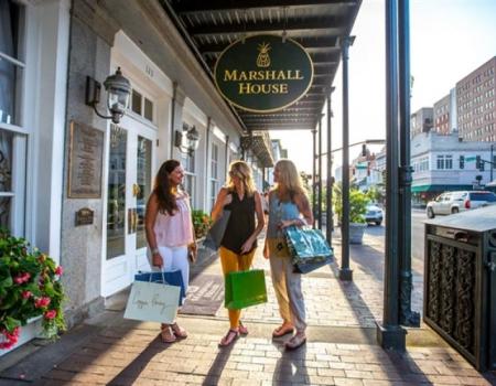A group of women shopping in Savannah