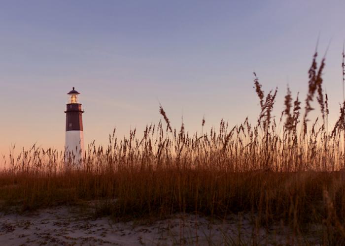 A lighthouse on Tybee Island