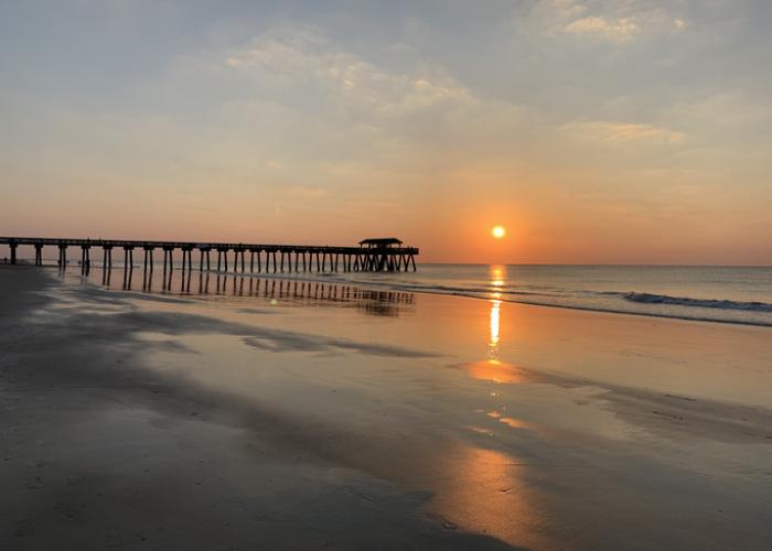 A sunset view on Tybee Island